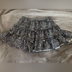 SHEIN black mini skirt with white dots. Size XL